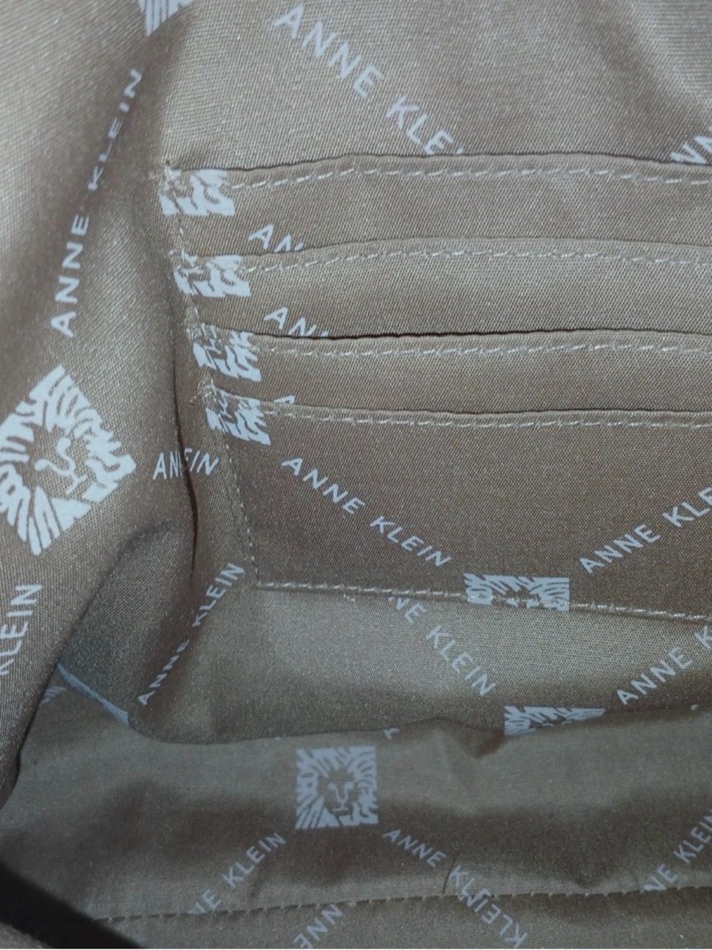 Anne Klein Cream and Taupe Dome Satchel with Pale Pink Strap - Picture 5 of 10